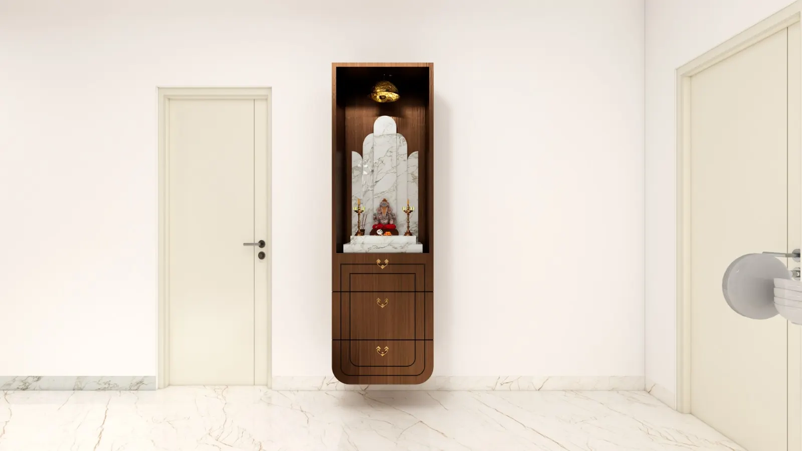 Pooja Units — interior design render