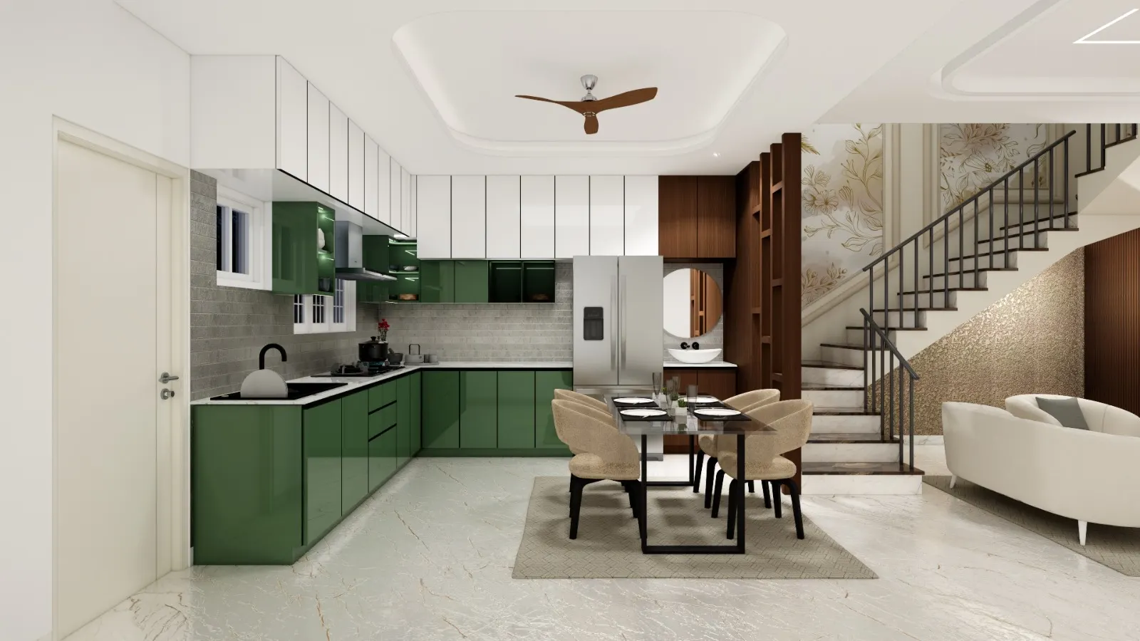 Living & Dining — interior design render