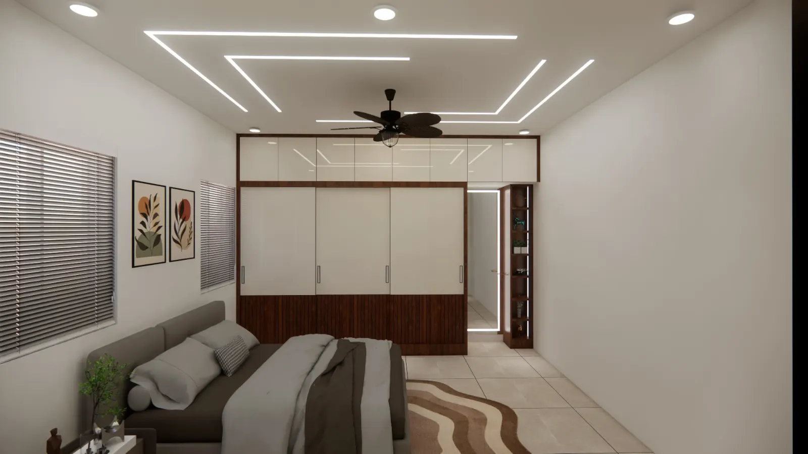 Study & Utility — interior design render