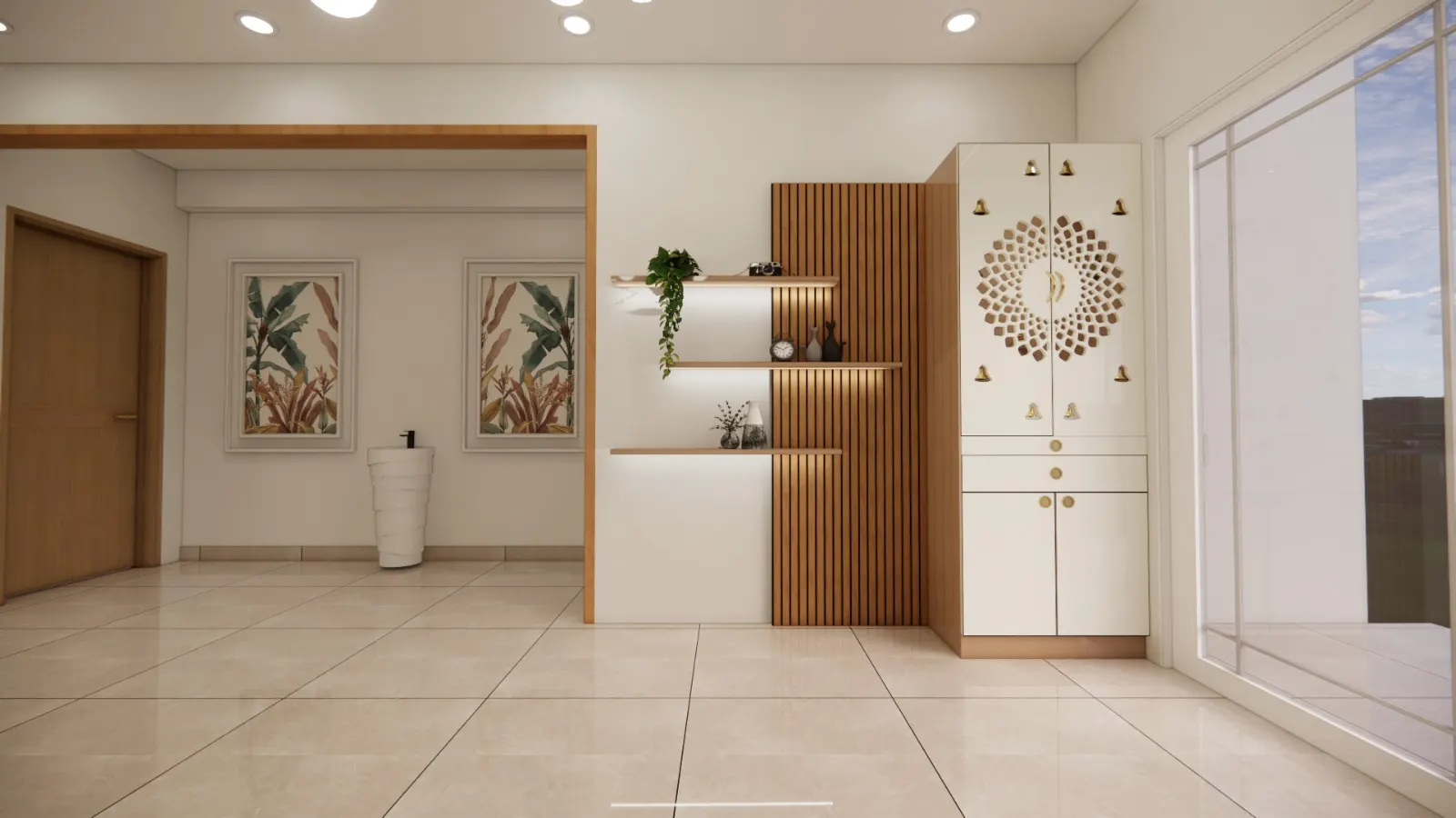 Study & Utility — interior design render