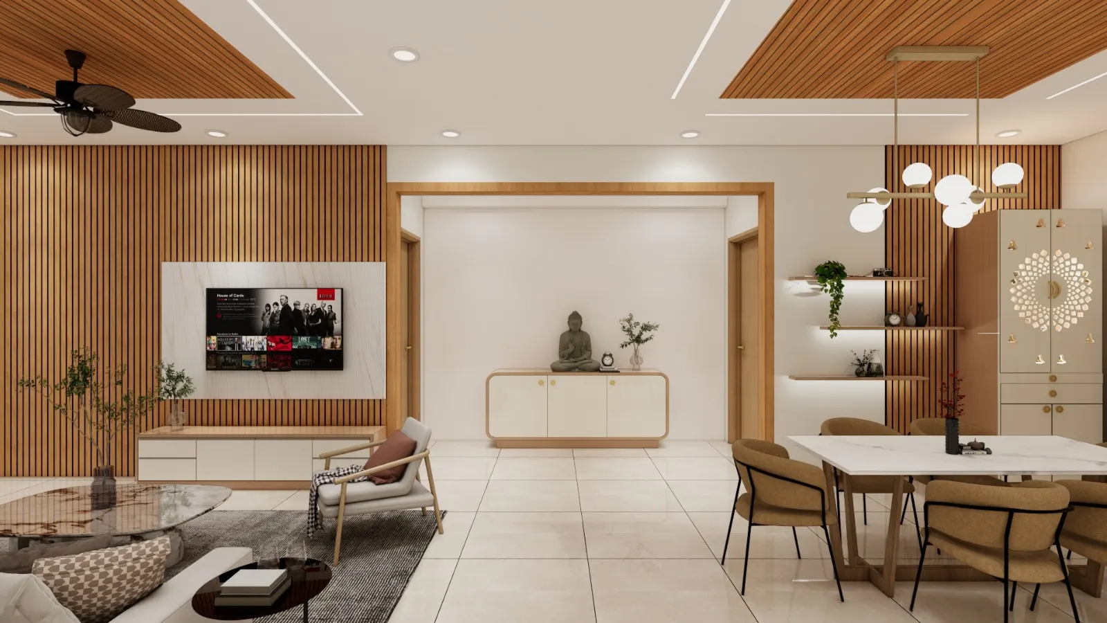 Living & Dining — interior design render