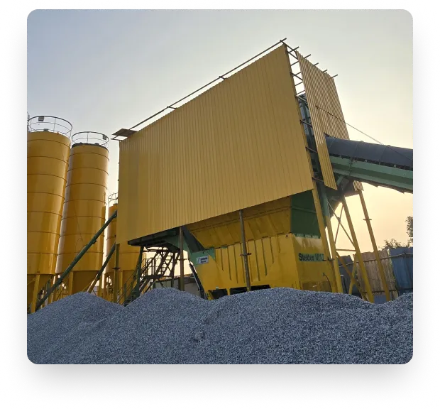 Industrial steel structure under construction